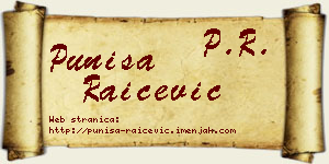 Puniša Raičević vizit kartica